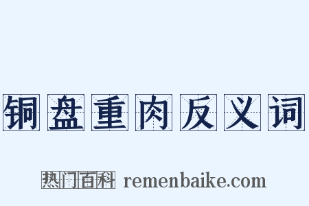 铜盘重肉反义词是什么意思的图片